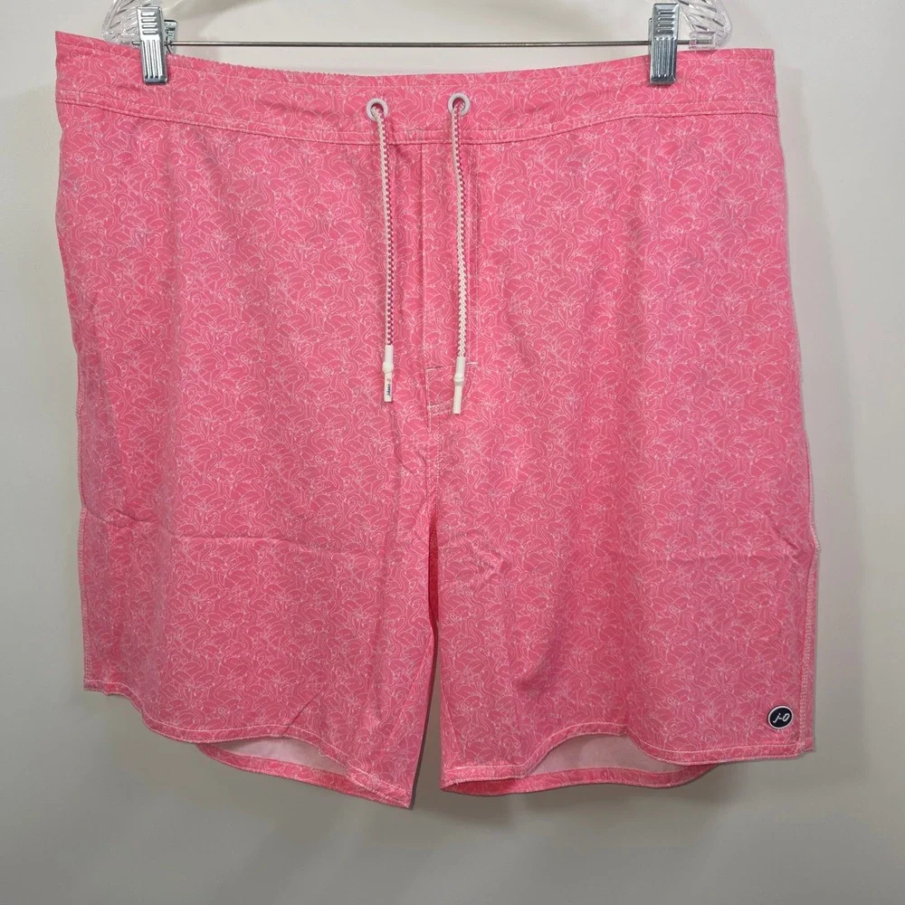 johnnie-O Men's Swim Trunks XXL Tickled Pink Cabo 7